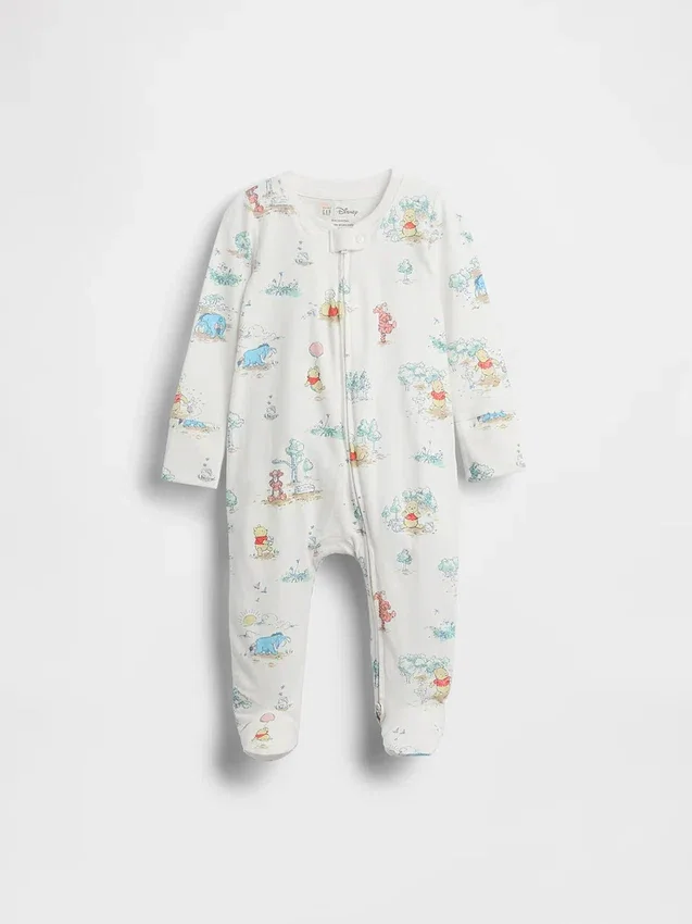 Baby Winnie the Pooh-heldress i ekologisk bomull med fötter