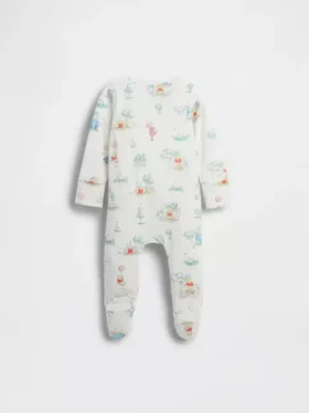 Baby Winnie the Pooh-heldress i ekologisk bomull med fötter