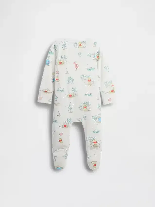 Baby Winnie the Pooh-heldress i ekologisk bomull med fötter