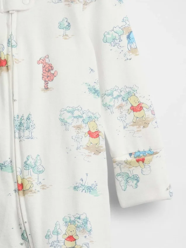 Baby Winnie the Pooh-heldress i ekologisk bomull med fötter