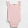Babybodysuit i ribbad pointelle