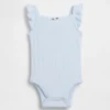 Babybodysuit i ribbad pointelle