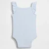 Babybodysuit i ribbad pointelle