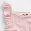 Babybodysuit i ribbad pointelle