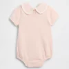 Babybodysuit med broderad krage
