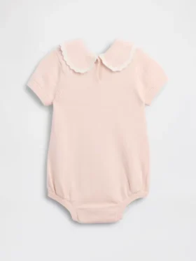 Babybodysuit med broderad krage