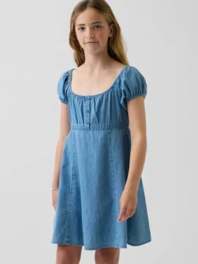 Babydollklänning i denim för barn
