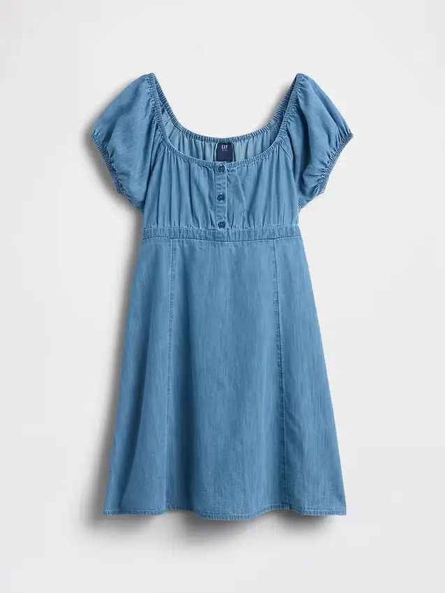 Babydollklänning i denim för barn