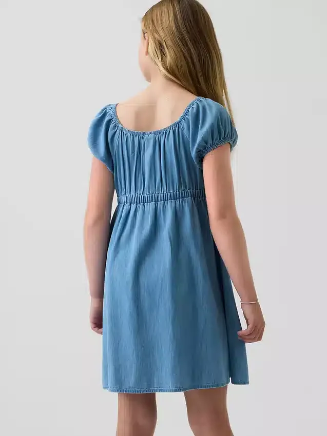 Babydollklänning i denim för barn