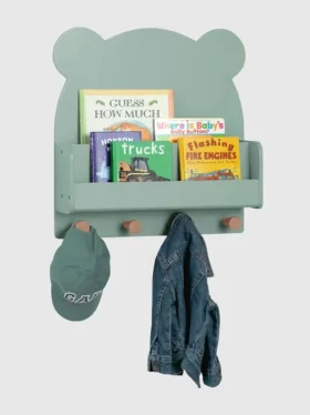 babyGap Brannan Bear vägghylla med 4 krokar