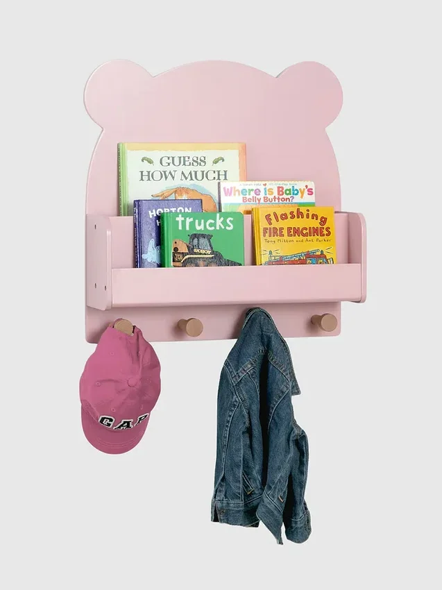 babyGap Brannan Bear vägghylla med 4 krokar