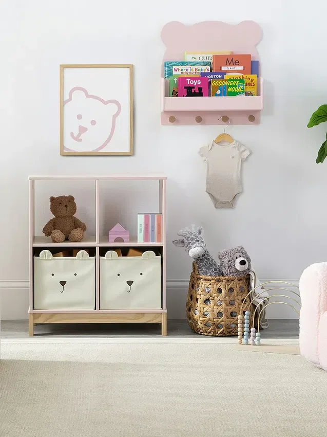 babyGap Brannan Bear vägghylla med 4 krokar