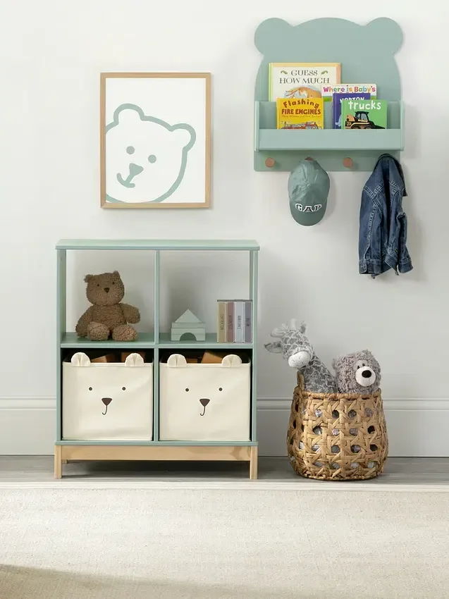 babyGap Brannan Bear vägghylla med 4 krokar