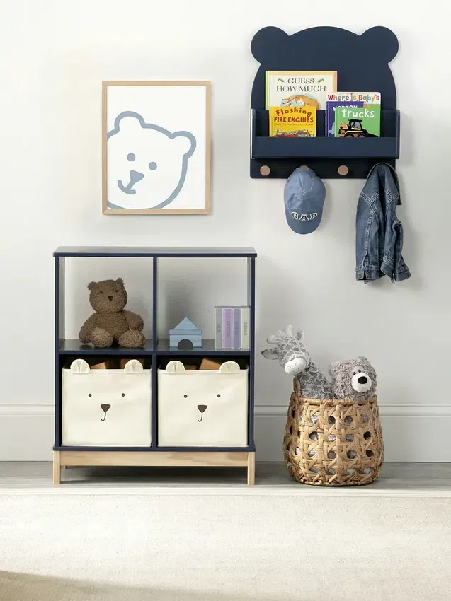 babyGap Brannan Bear vägghylla med 4 krokar