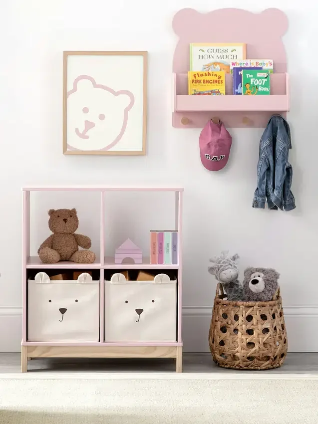 babyGap Brannan Bear vägghylla med 4 krokar