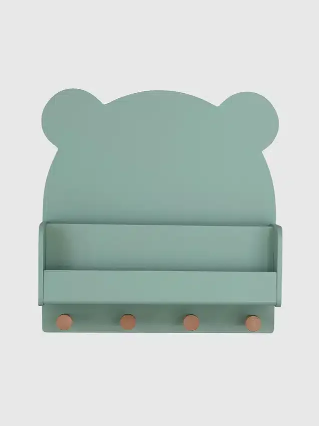 babyGap Brannan Bear vägghylla med 4 krokar