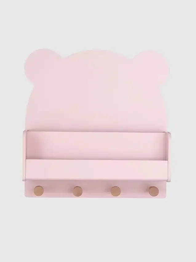 babyGap Brannan Bear vägghylla med 4 krokar