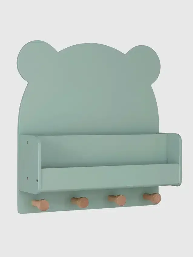 babyGap Brannan Bear vägghylla med 4 krokar