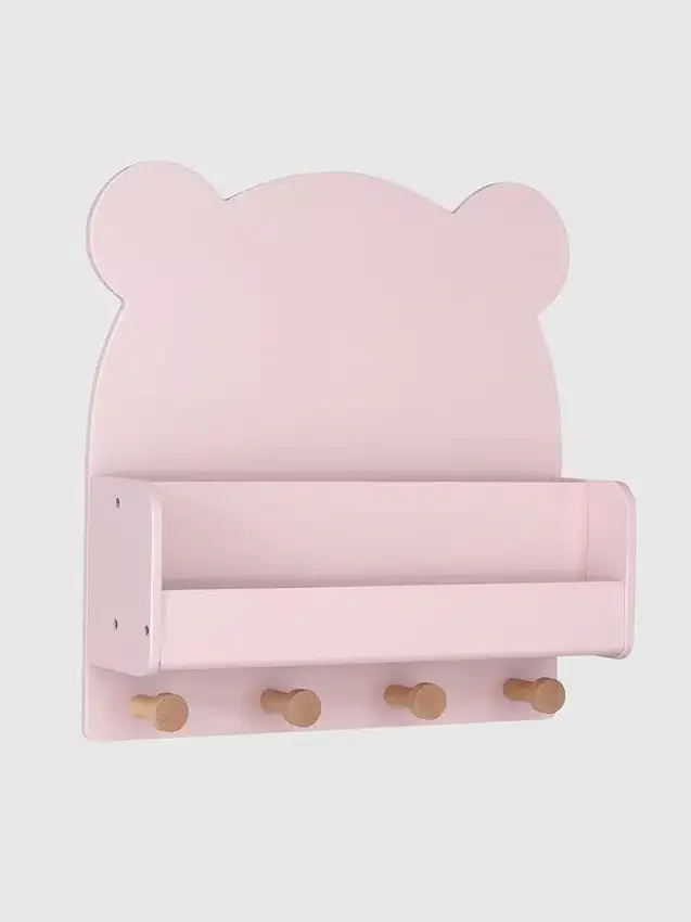 babyGap Brannan Bear vägghylla med 4 krokar