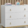 babyGap Legacy byrå med 3 lådor, läderhandtag och lådor som låser sig i varandra