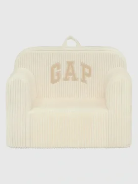 babyGap-stol i ribbad velour med skumfyllning och logotyp