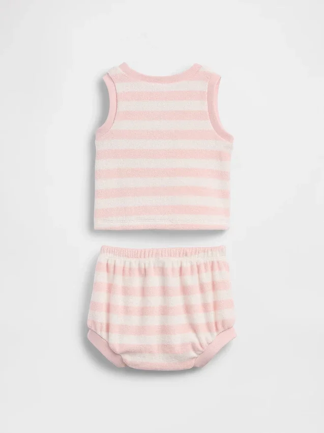 Babyhandduksset i frotté med ränder