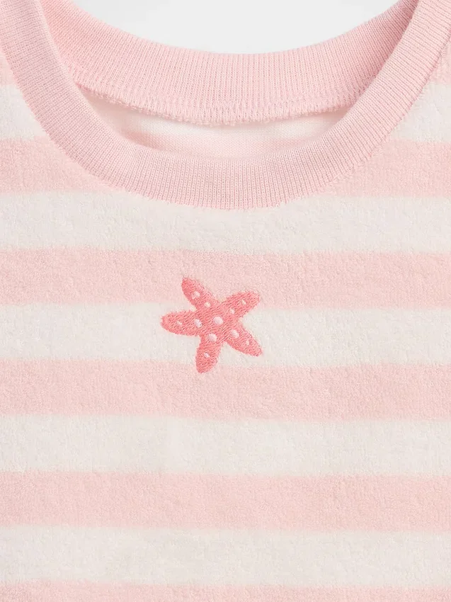 Babyhandduksset i frotté med ränder