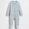 Babyheldress med fötter i våffelmönster