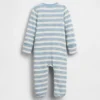Babyheldress med fötter i våffelmönster