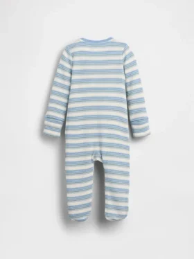 Babyheldress med fötter i våffelmönster