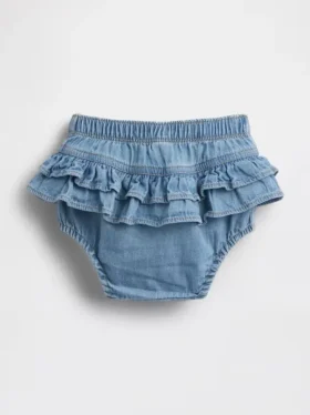 Babyjeansbyxor med volanger