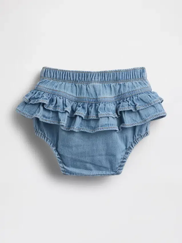 Babyjeansbyxor med volanger