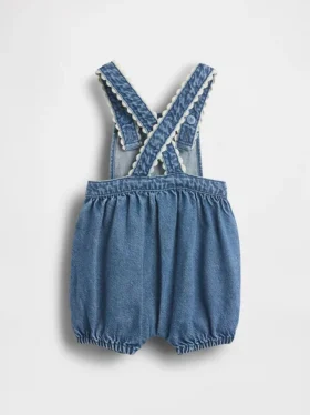Babyoverall i denim med fickor
