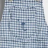 Babyoverall i gingham-denim med björnficka