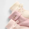 Babystrumpor med uppvikt kant (3-pack)