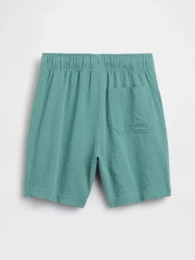 Badshorts i seersucker för barn, 5″