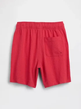Badshorts i seersucker för barn, 5″