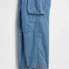 Baggy cargo-joggingbyxor i denim för barn