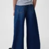 Baggy-jeans för barn med låg midja och framstycke