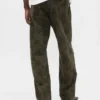 Baggy-Jeans i blommigt canvas