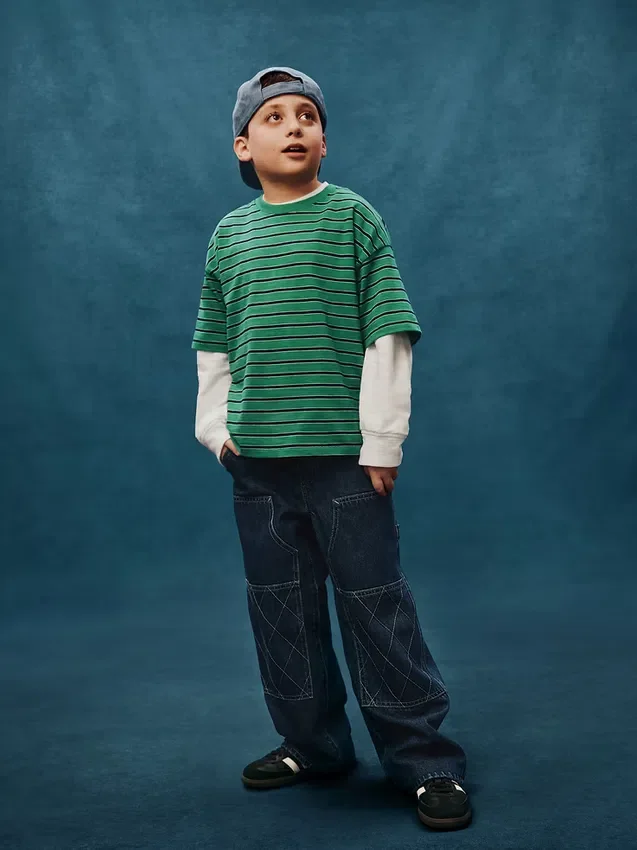 Baggy-Jeans i snickarstil för barn