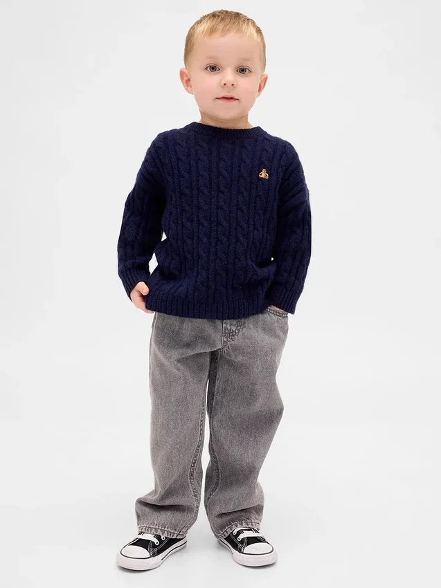 Baggy-jeans med dragkedja för Baby & Småbarn