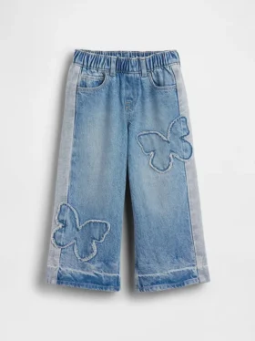 Baggy-jeans med fjärilsmotiv för Baby & Småbarn