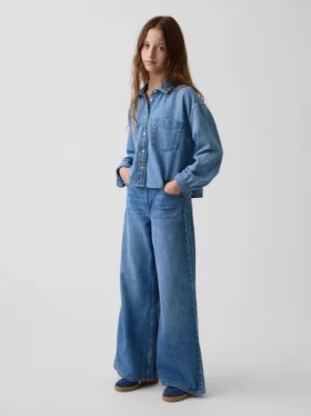 Baggy-jeans med låg midja för barn