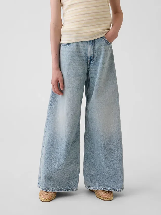 Baggy-jeans med låg midja för barn