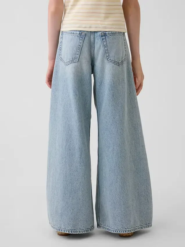 Baggy-jeans med låg midja för barn