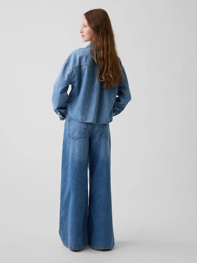 Baggy-jeans med låg midja för barn