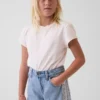 Baggy-jeans med låg midja och spetskant för barn