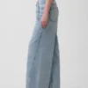 Baggy-jeans med medelhög midja och bälte
