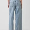 Baggy-jeans med medelhög midja och bälte